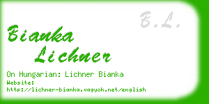 bianka lichner business card